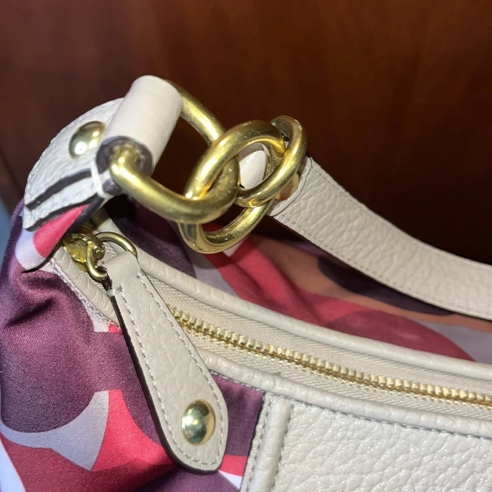 Coach  F21705  Rare  scarf print East – West Celeste hobo bag  shoulder bag LNEW - Picture 5 of 17
